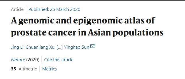 前列腺癌研究新进展！中国人群有独特的分子分型