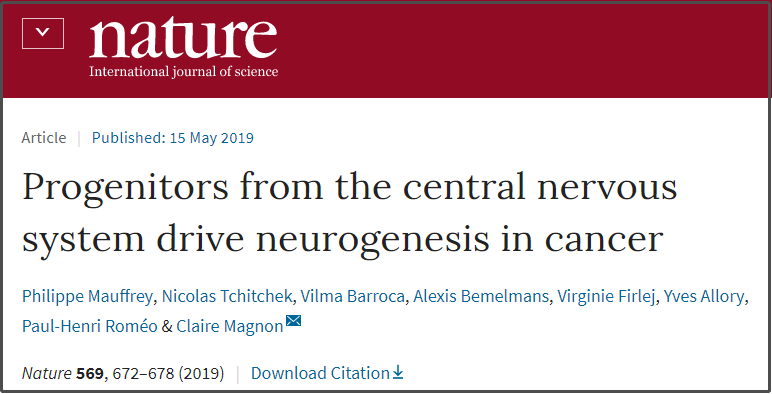 《Nature》重磅：大脑远程协助肿瘤，促进生长和转移！