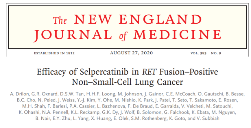  RET重磅药物LOXO-292临床数据更新  缓解率最高达85%