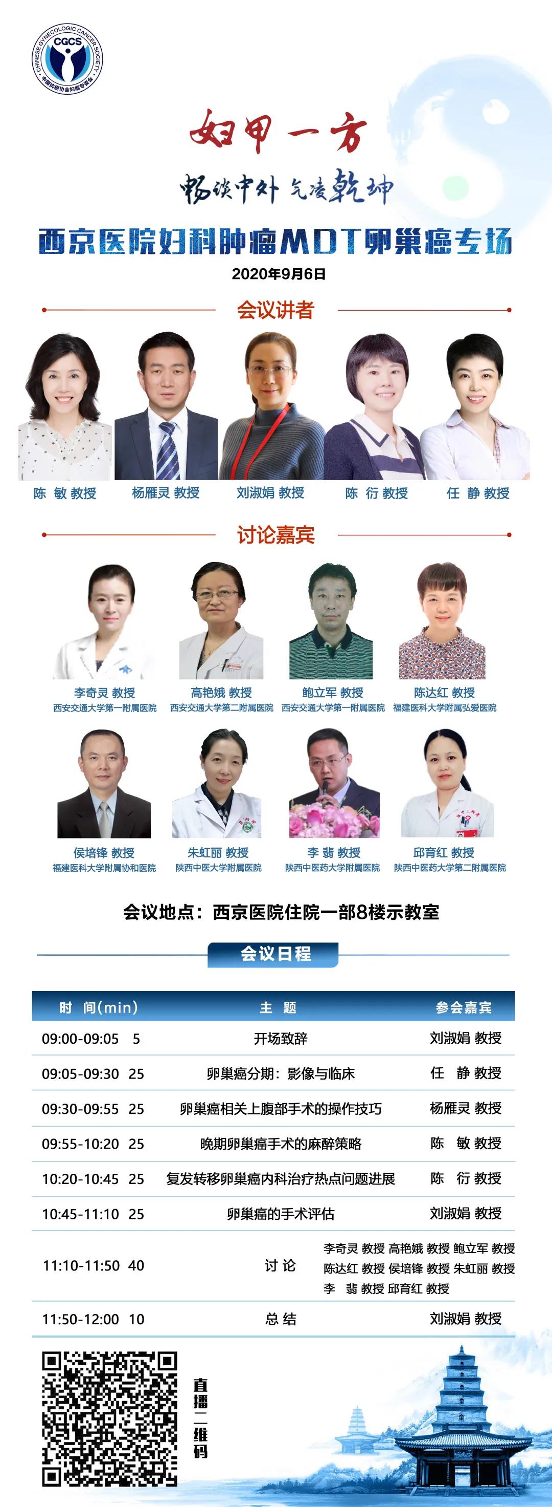 第6次西京医院妇科肿瘤MDT卵巢癌专场会议于2020年9月6日如期举行