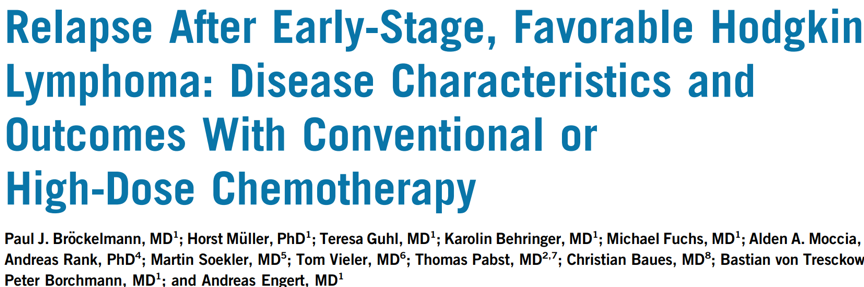 早期霍奇金淋巴瘤复发何去何从？