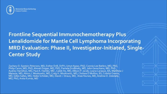 免疫化疗联合来那度胺，一线治疗MCL效果如何？用PET-CT和MRD结果说话！