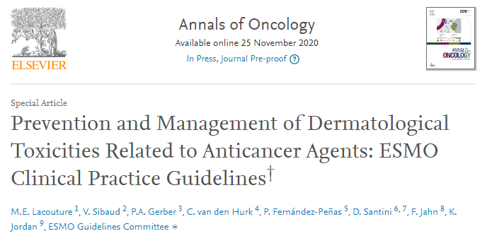 超详细、超实用指南来了！一文掌握抗癌药皮肤毒性防治管理！