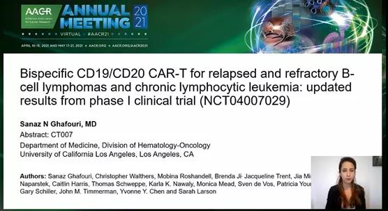 CD19/CD20 CAR-T疗法用于治疗R/R B细胞淋巴瘤，初步疗效良好