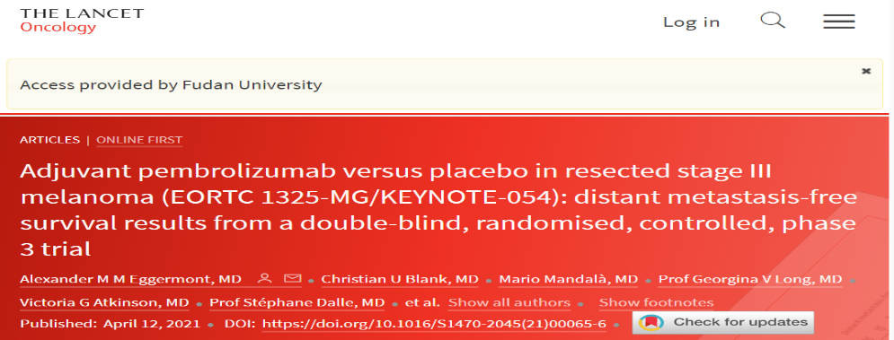 帕博利珠单抗单药对晚期乳腺癌有效；奥希替尼“官宣”正式获批早期EGFR突变肺癌患者辅助治疗